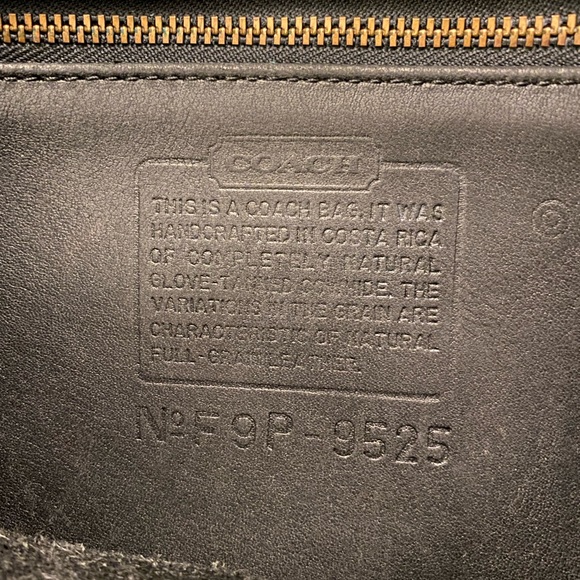 Coach Vintage Stewardess 9525 Black Leather Shoulder Bag Purse Gorgeous! - Picture 7 of 12